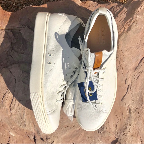 ralph lauren dunovin leather sneaker